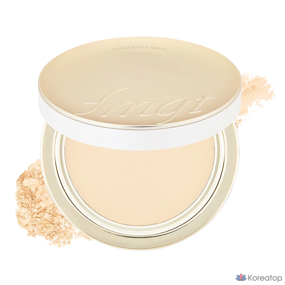 fmgt New Gold Collagen Ampoule Two-Way Pact 9.5g, 201 Apricot Beige, 1 шт.