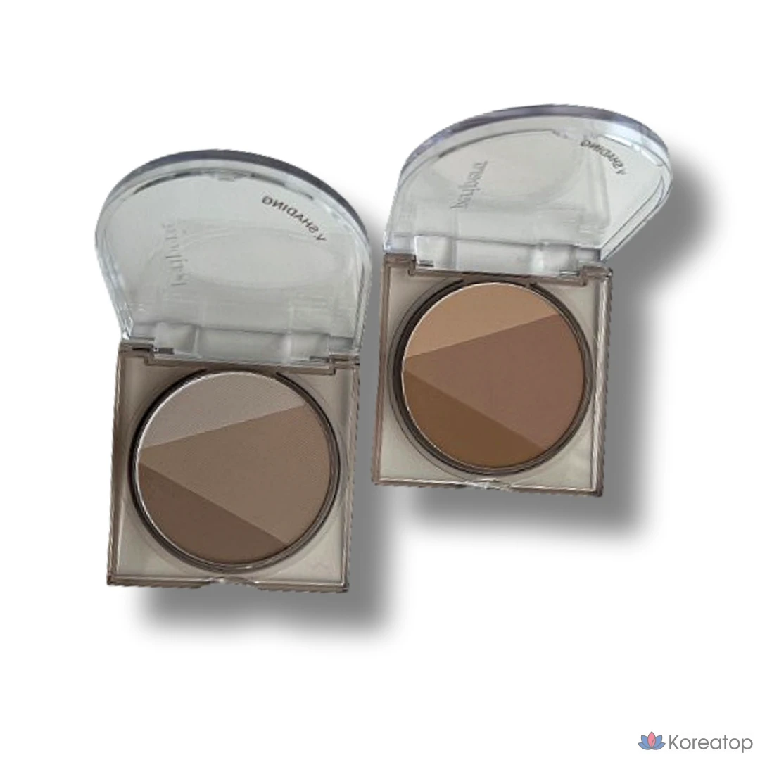 Peripera V Shading AD 9,5 г Контурный макияж Peripera с естественным эффектом и минимальным использованием пудры, № 2 Глубокий коричневый, 1 шт.