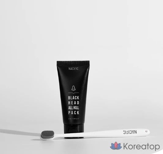 Набор NACIFIC Blackhead All-Kill Wash-Off Mask Pack, маска для носа + кисточка для удаления черных точек, 1 комплект, 4 штуки, фото 2
