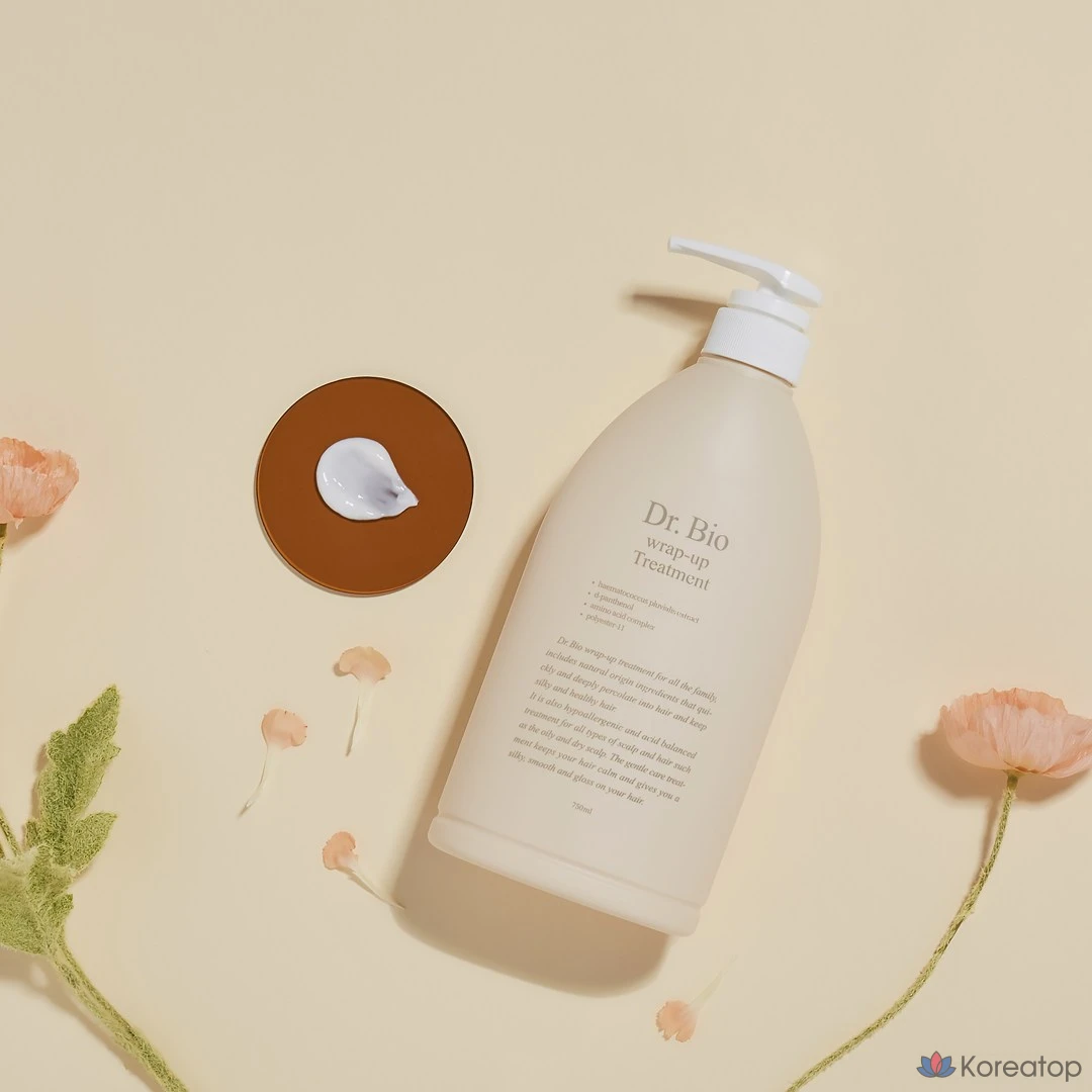 Шампунь Dr. Bio Wrap-Up 750 мл + средство для ухода 750 мл, без силикона, с ароматом детской ванили, 1 комплект.