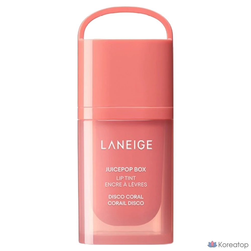 Тинт для губ LANEIGE Juice Pop Box Lip Tint, оттенок 4 Disco Coral, 4.5 г, 1 шт.