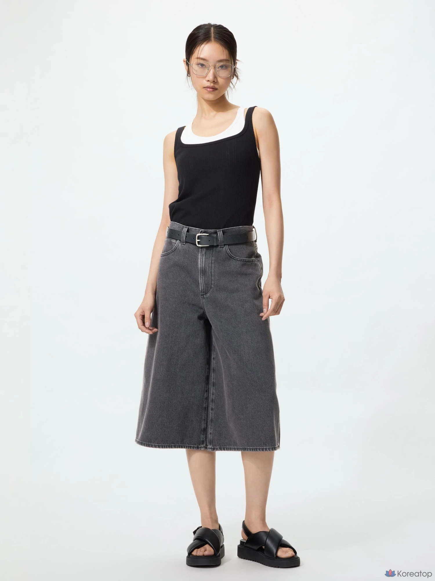 Брюки-кюлоты Uniqlo Denim Culottes