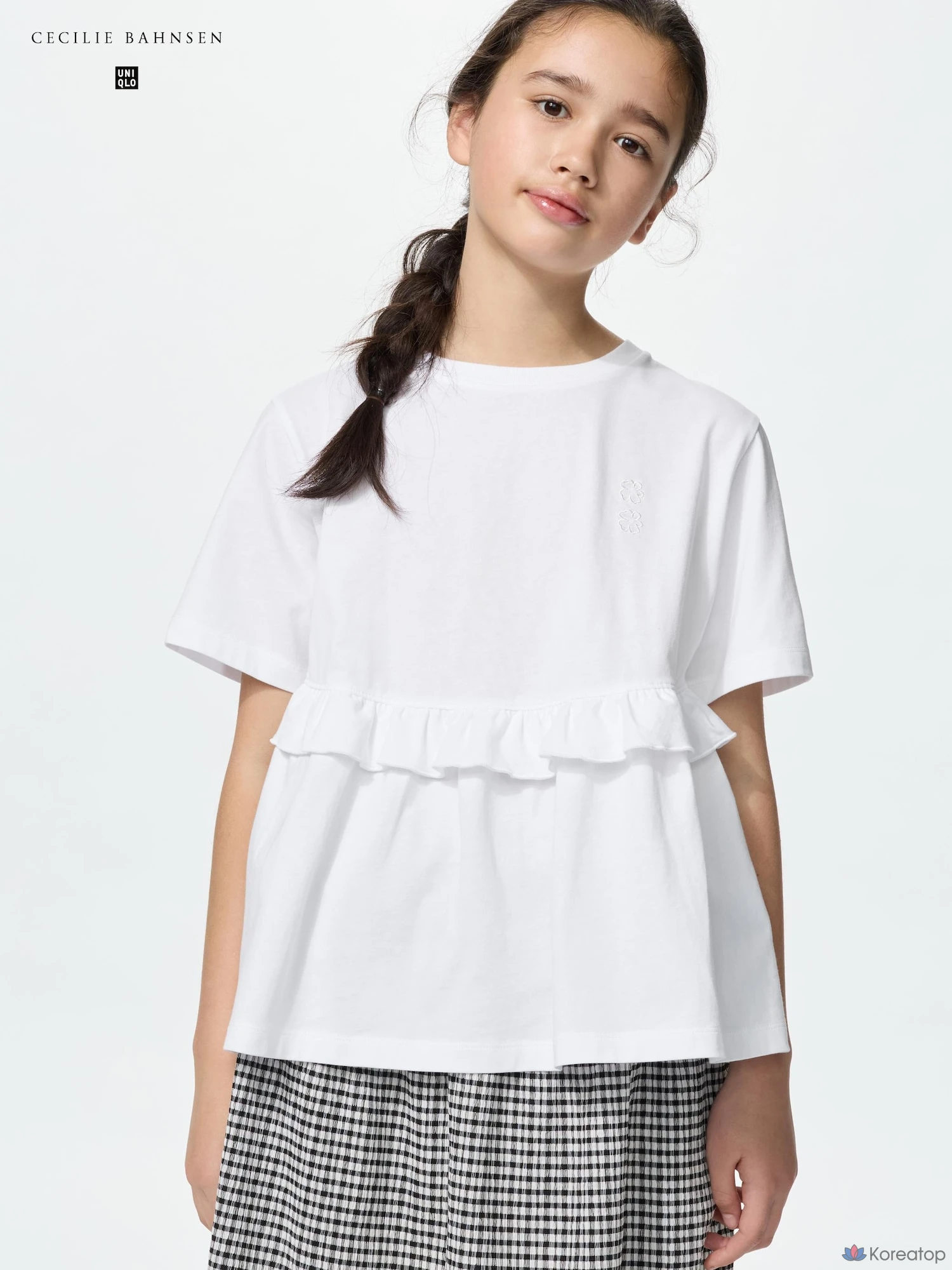 Футболка для девочек Uniqlo Frill T-Shirt