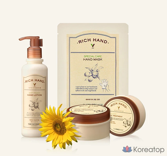 Лосьон для рук The Face Shop Rich Hand V Soft Touch, 200 мл, 1 шт.