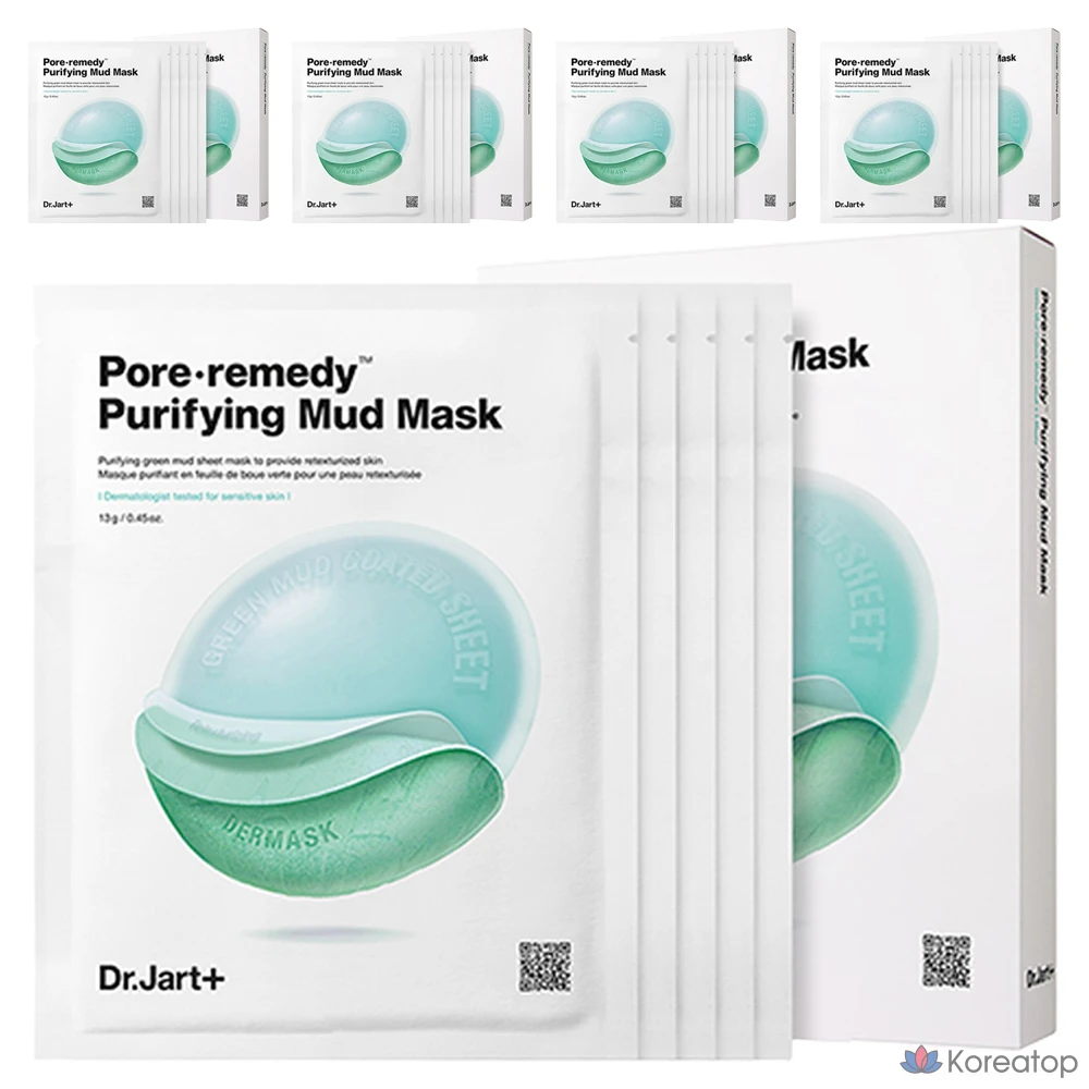 Очищающая грязевая маска для пор Dr. Jart+ Pore Remedy, 1 упаковка, 25 штук