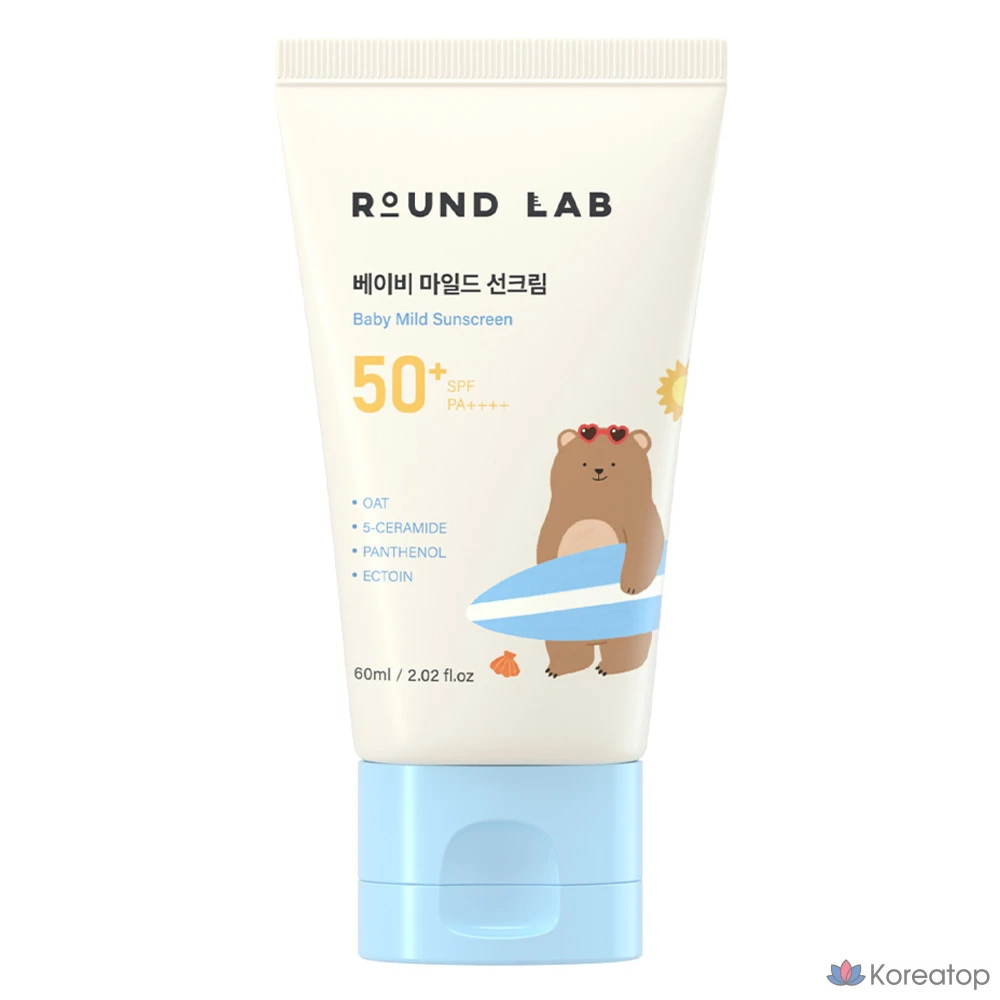 Детский солнцезащитный крем Round Lab Baby Mild Sunscreen SPF50+ PA++++, 60 мл, 1 шт.