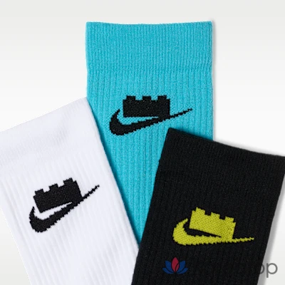 Носки Nike x LEGO Collection Everyday Essential Crew, 3 пары, фото 7