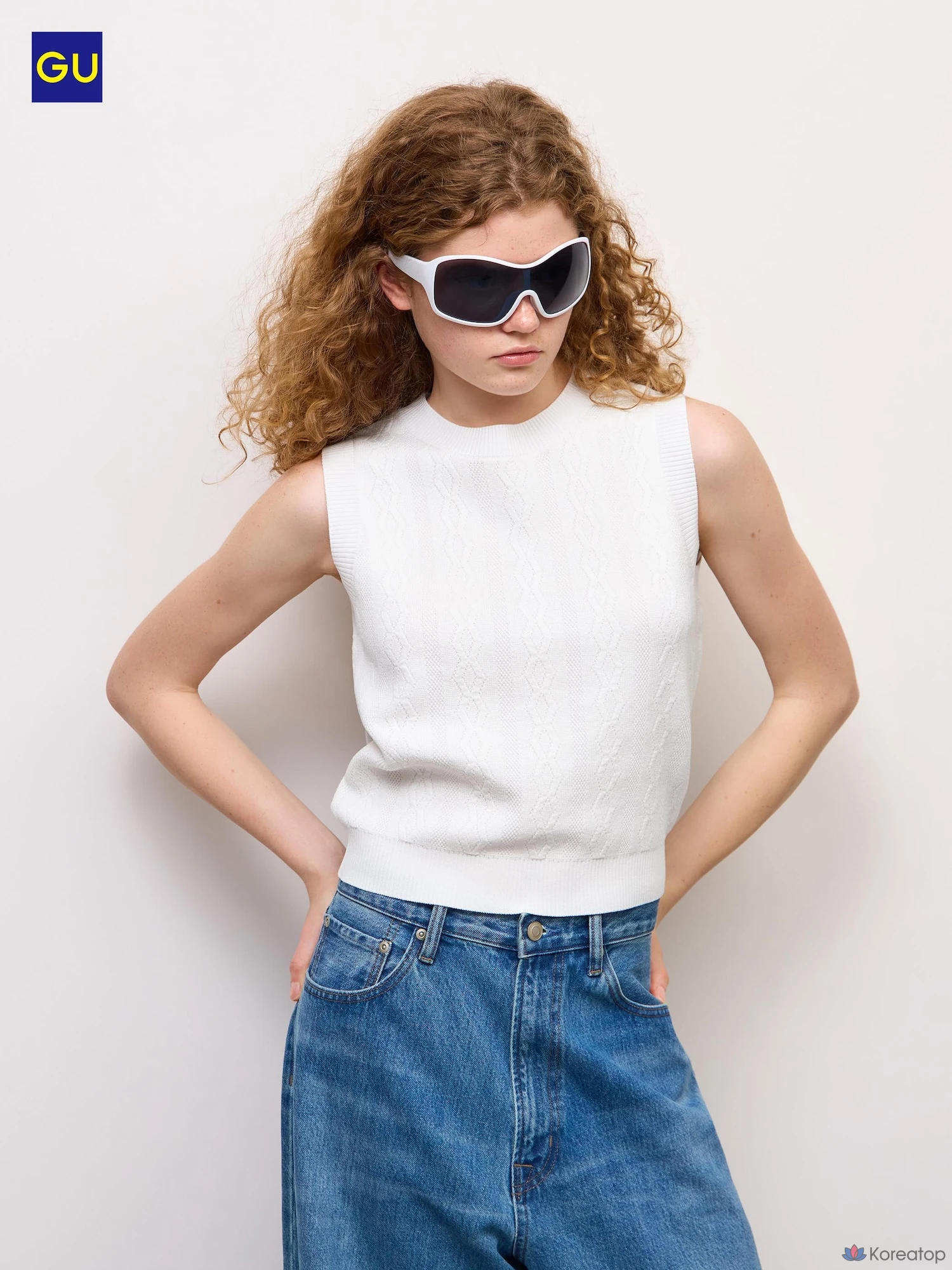 Вязаный топ Uniqlo Crew Neck Sleeveless Knit