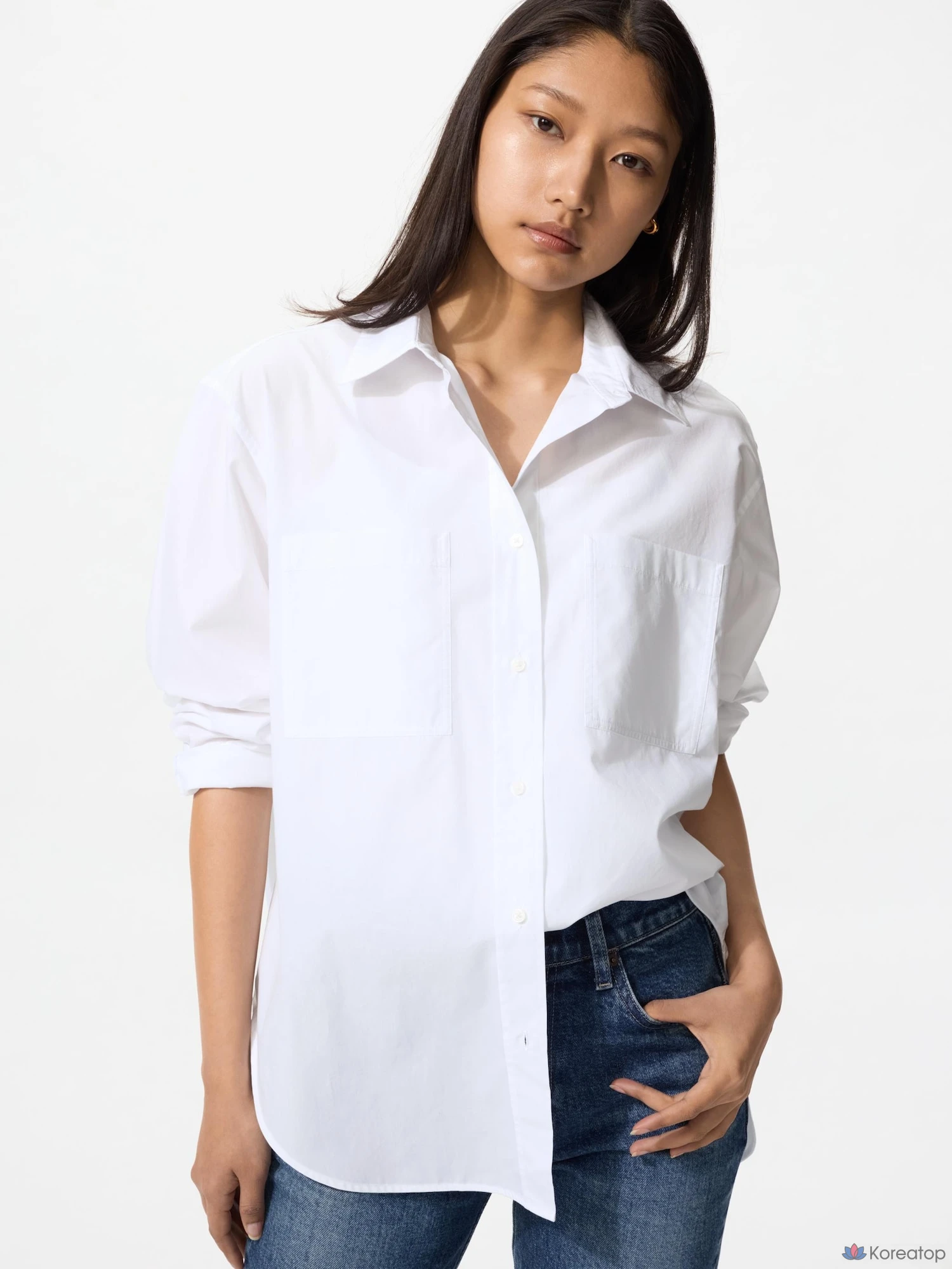 Рубашка Uniqlo Cotton Oversized Shirt