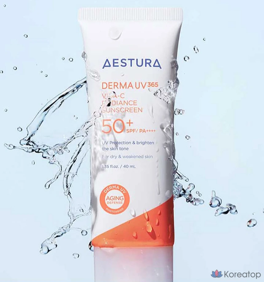 Солнцезащитный крем Estura Derma UV365 Vita C Radiant Moisture Sunscreen SPF50+ PA++++, 40 мл, 1 шт.