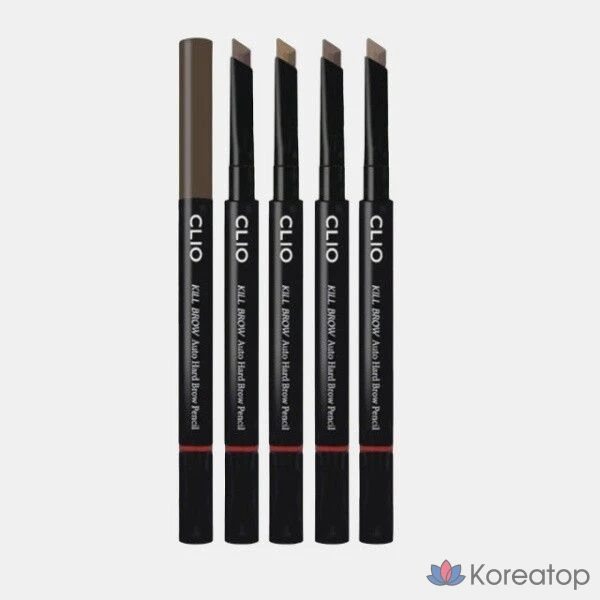 Карандаш для бровей Clio Kill Brow Auto Hard Brow Pencil, 04, светло-серый, 1 шт.