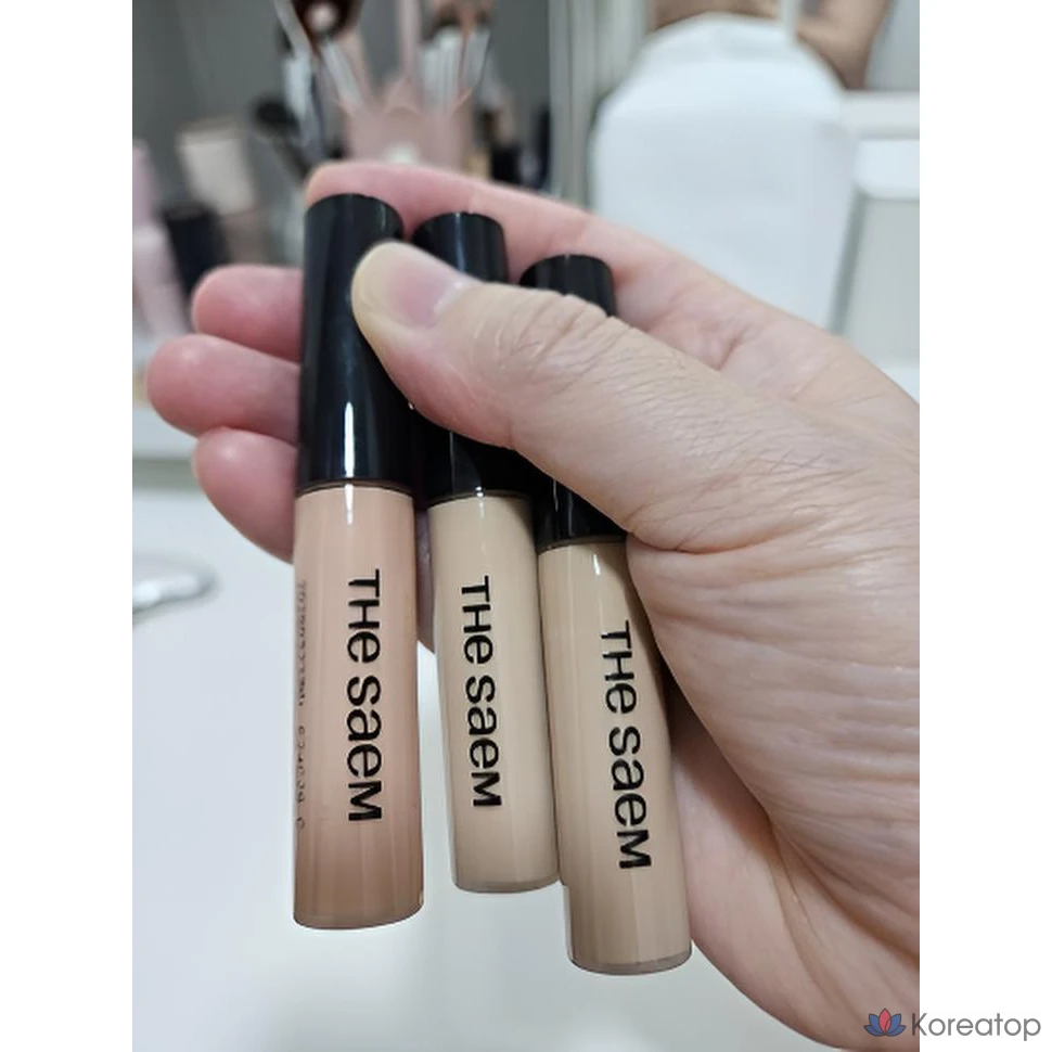 Консилер The Saem Cover Perfection Tip, 1 шт., оттенок 1.5 Natural Beige, фото 2