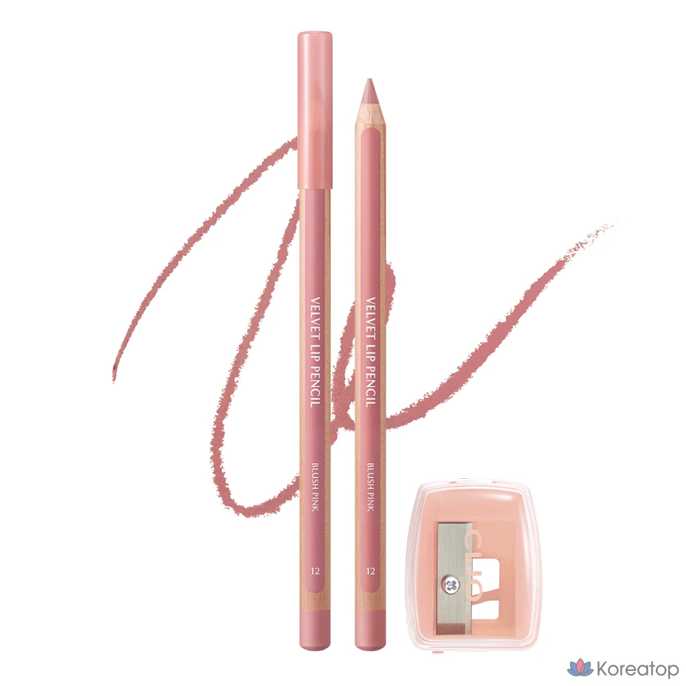 Карандаш для губ Clio Velvet, 1,45 г, 10 цветов, 012 Розовый румянец, 1 шт.