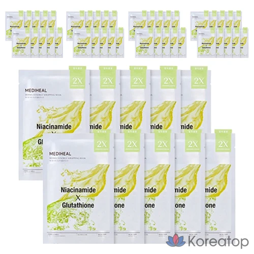 Обертывающая маска Mediheal Derma Synergy для борьбы с несовершенствами кожи и придания сияния, 10 штук, 5 упаковок