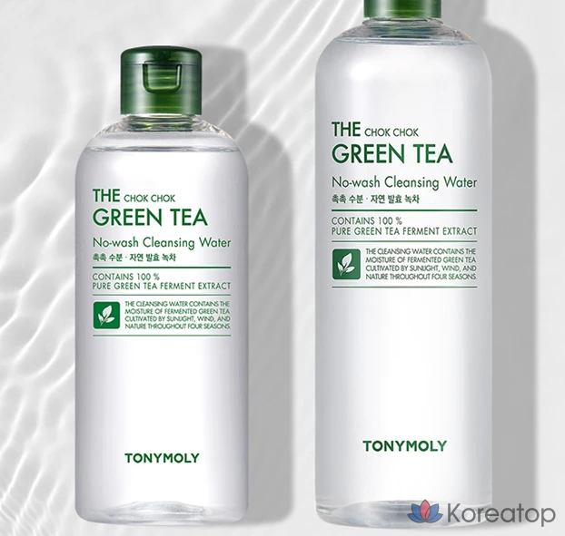 Очищающая вода с зеленым чаем Tony Moly The Chok Chok, 500 мл, 1 шт., фото 5