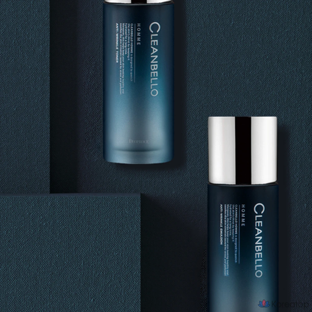 Набор из 4 лосьонов против морщин Deoproce Cleanbella Homme Anti-Wrinkle Skin Lotion Basic, 1 комплект.