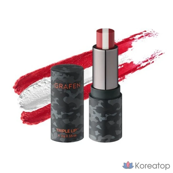 Мужской бальзам для губ GRAFEN Triple Handsome, 4,3 г, розово-красный цвет, 1 шт.