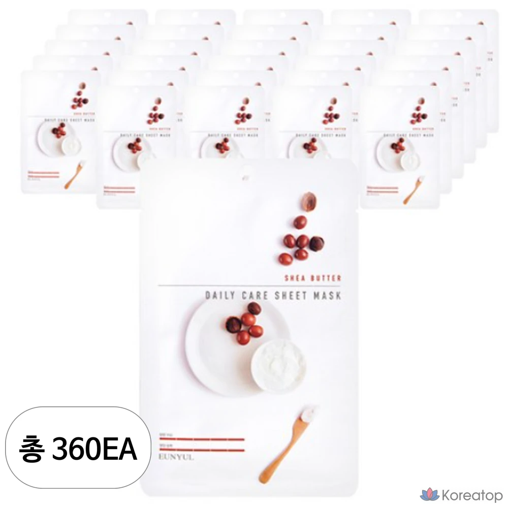 Тканевая маска для лица Eunyul с маслом ши, 1 упаковка, 360 штук.