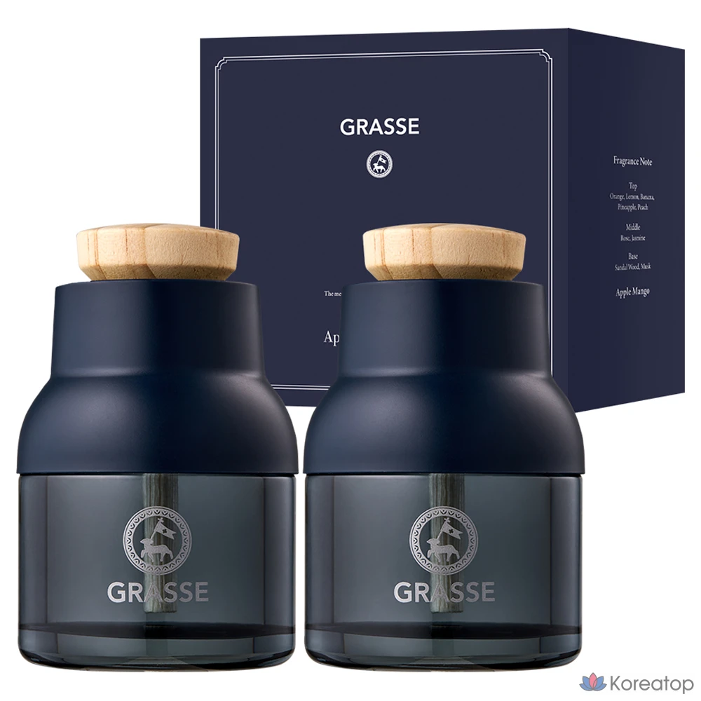 Автомобильный ароматизатор Bullsone Grass Blue, аромат Apple Mango, 90 мл, 2 шт.