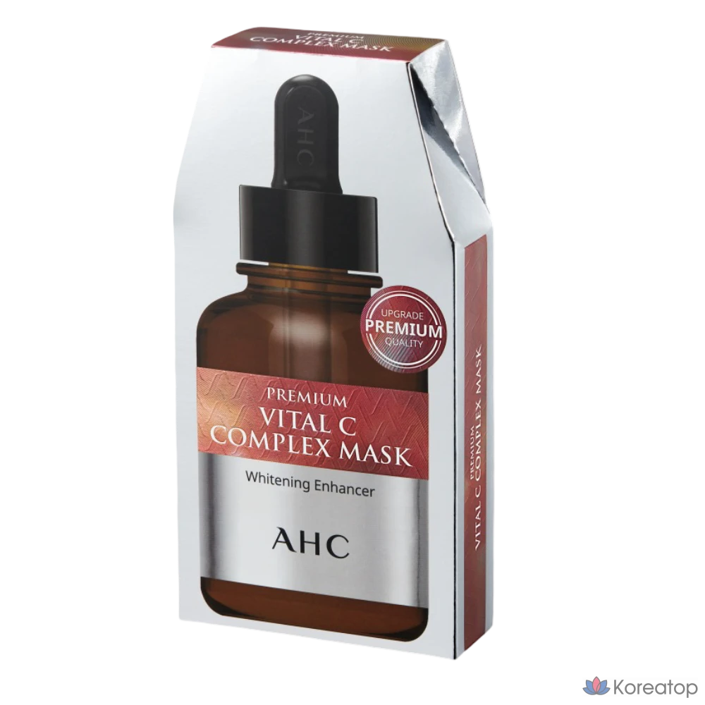 Набор из 5 ватных дисков с витамином С AHC Premium Vital C Complex Mask Pack / Whitening Ampoule / Vitamin C Cotton Mask, 2 упаковки, фото 3