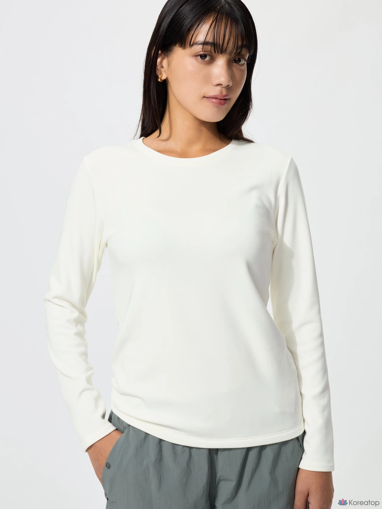 Футболка с длинным рукавом Uniqlo Heattech Ultra Warm Crew Neck T