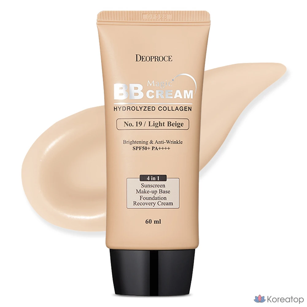 BB-крем Deoproce Magic SPF50+ PA++++, № 19 Светло-бежевый, 60 мл, 1 шт.