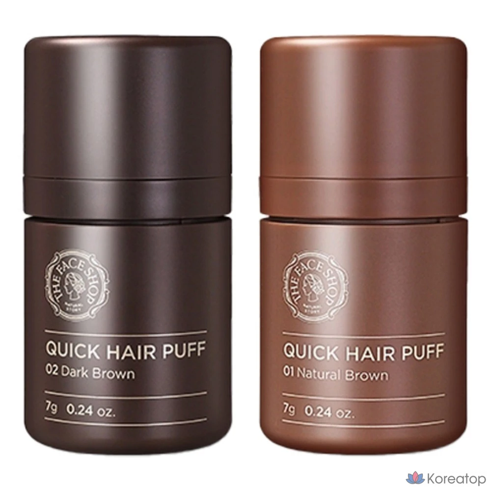 Тени для век The Face Shop Quick Hair Puff Shadow, оттенок 01 Natural Brown, 7 г, 1 шт.