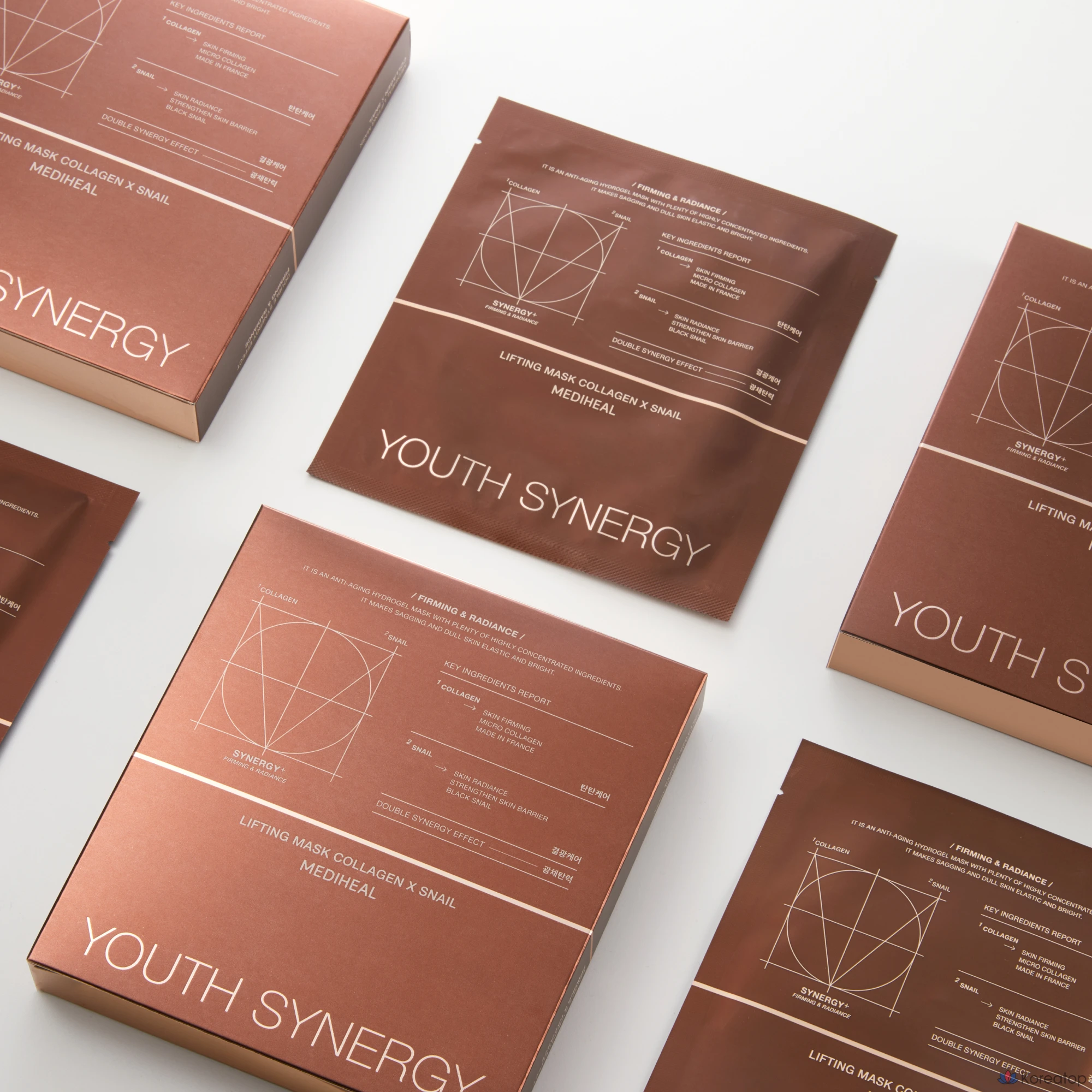 Маска для лица Mediheal Youth Synergy Lifting, 2 шт., упаковка из 5 штук., фото 5