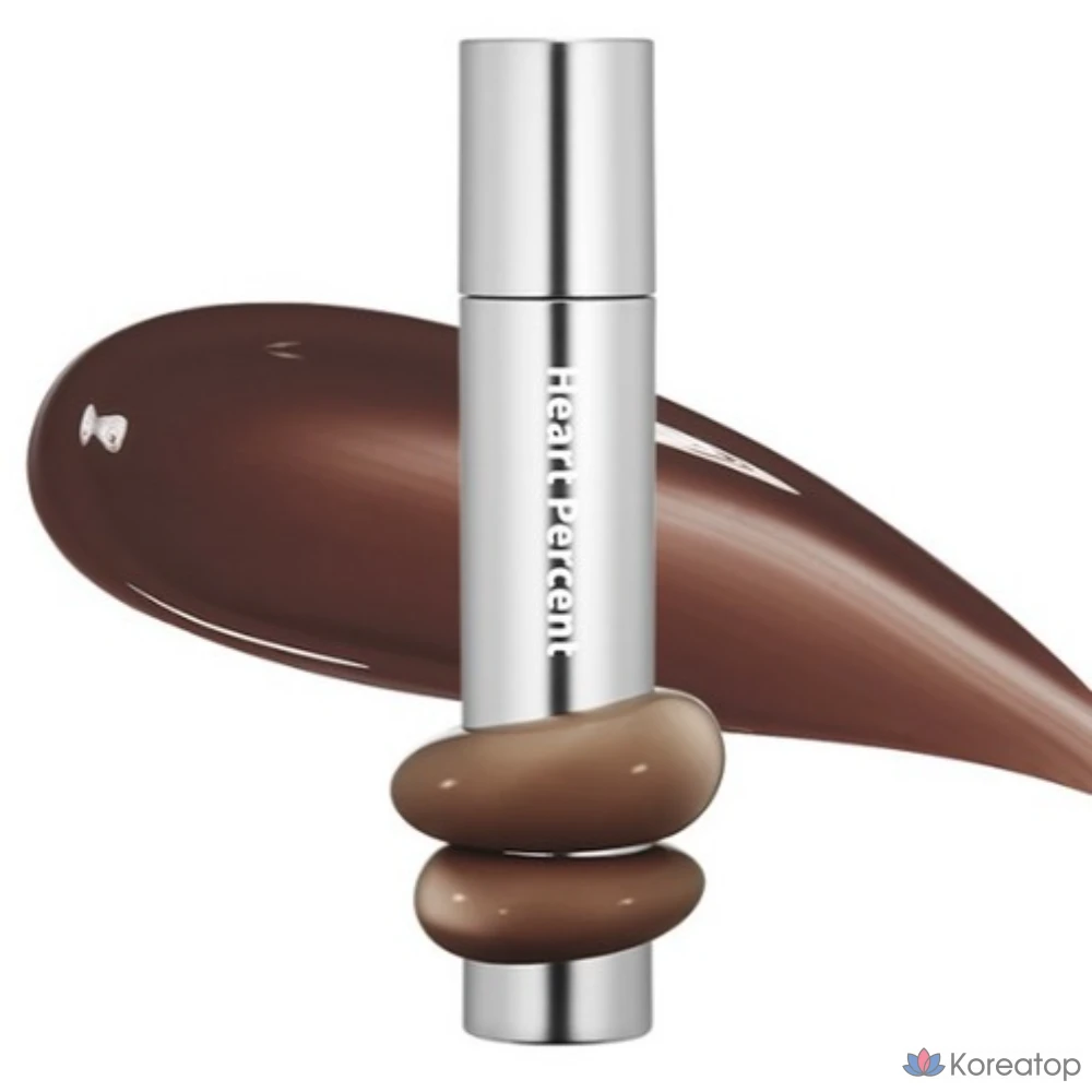 Тинт для губ Heart Percent Dot On Mood One Way Glow, 4 г, цвет 08, землисто-коричневый, 1 шт.