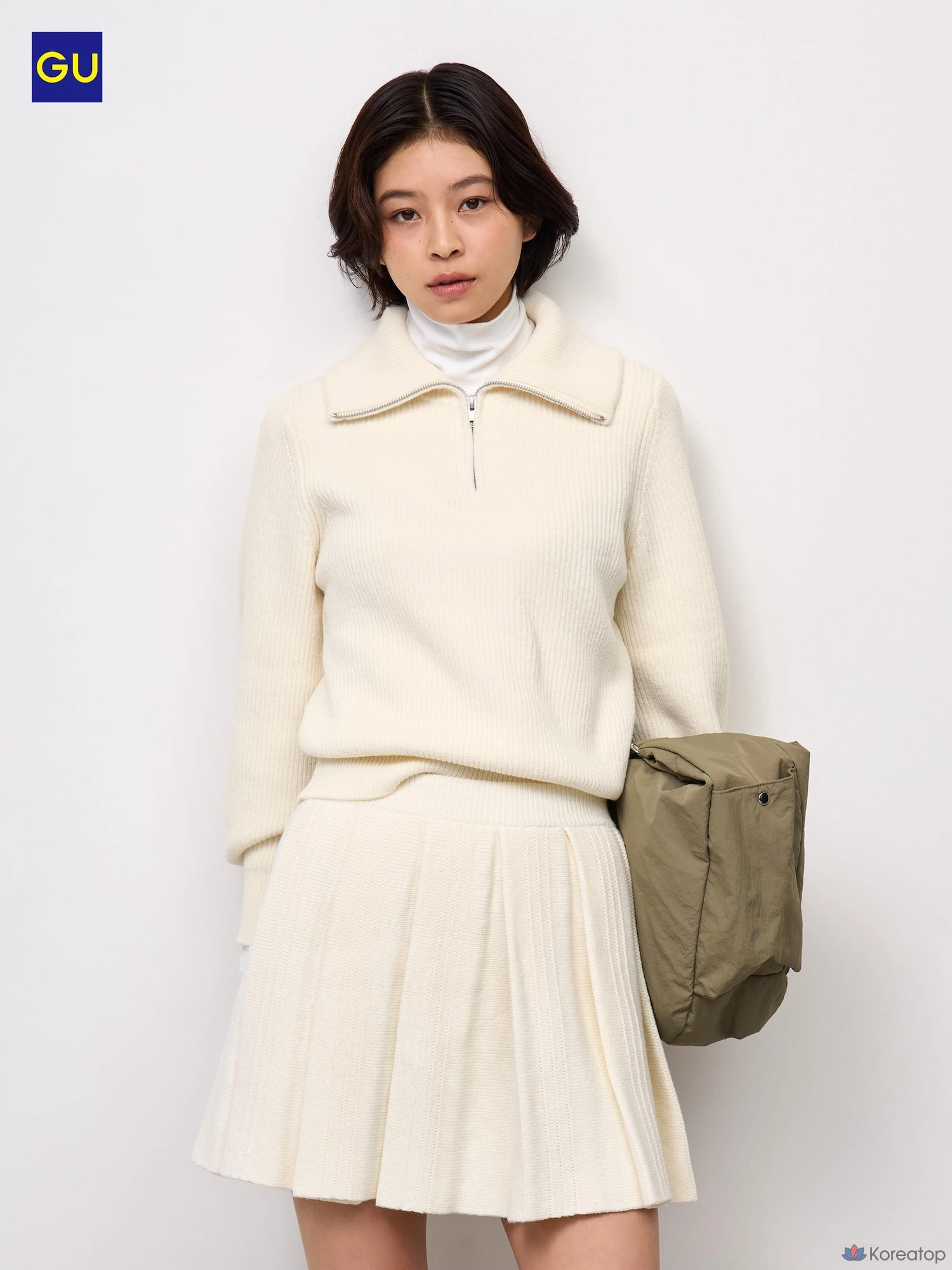 Свитер Uniqlo Rib Stitch Half Zip Sweater