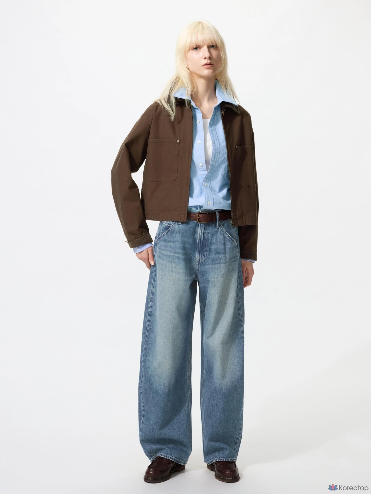 Джинсы Uniqlo Baggy Barrel Leg Jeans, длина 80 см