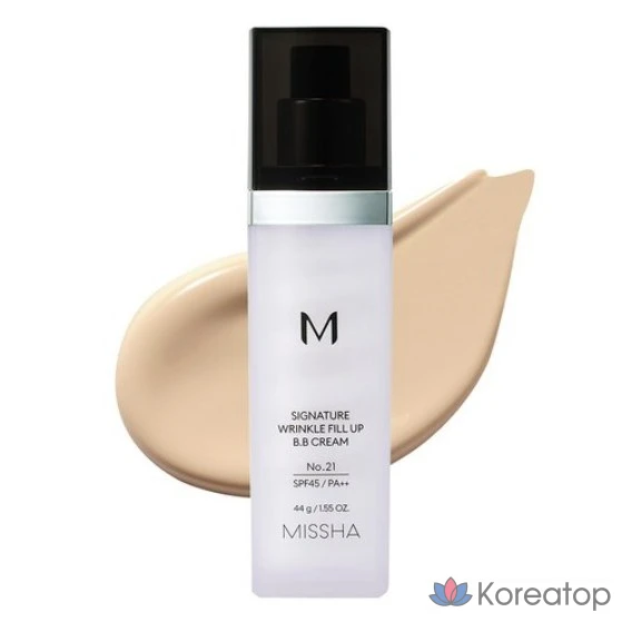 BB-крем Missha M Signature Wrinkle Fill-Up SPF45 PA++, № 23 Calm Beige, 44 г, 1 шт.