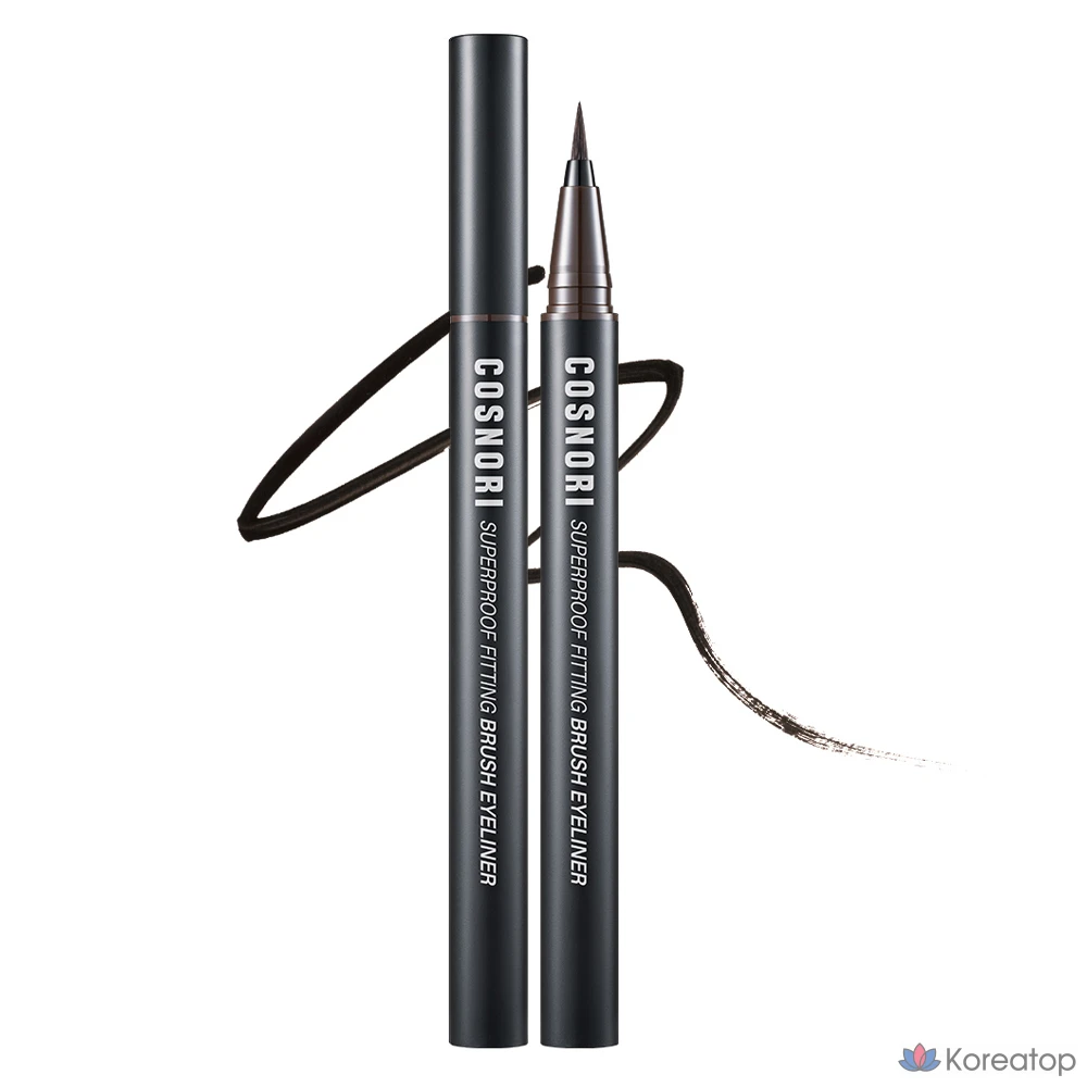 Подводка для глаз Cosnori Superproof Fitting Brush Eyeliner 0.6 г, 02 Black Brown, 1 шт.