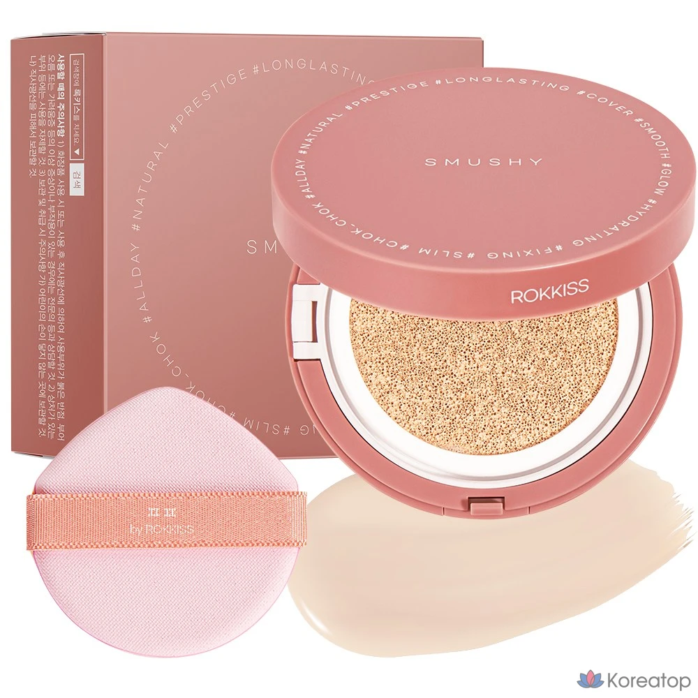 Тональный крем Rokkiss Smush Cushion, 12 г, 1 шт., № 21, цвет экрю.