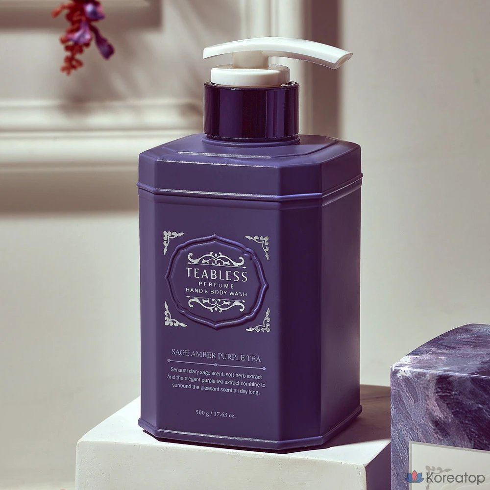 Гель для душа TEABLESS с ароматом фиолетового чая, цветочно-древесный, 500 г, 1 упаковка.