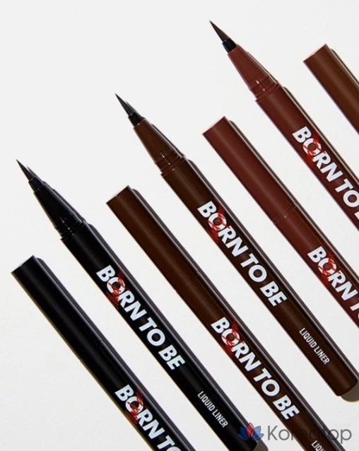 Жидкая подводка для глаз A'Pieu Born to Be Madproof, 0,6 г, 02, черный/коричневый, 1 шт.