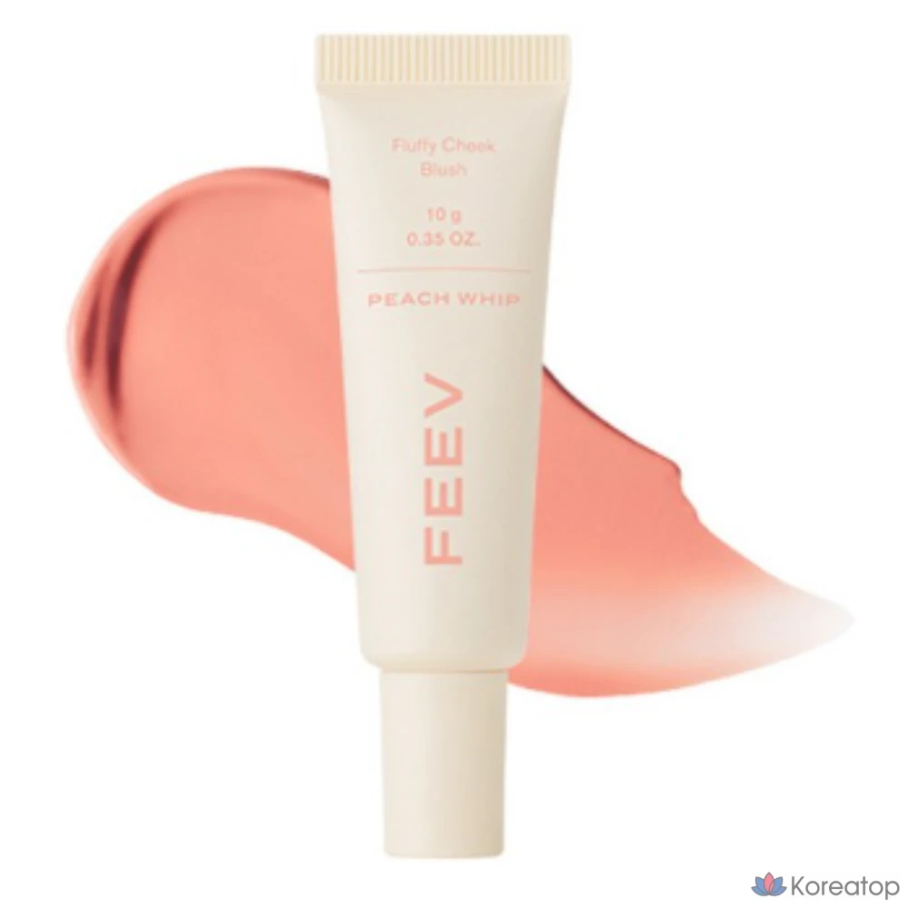 Пушистые румяна FEEV, 10 г, 1 шт., персиковый оттенок.