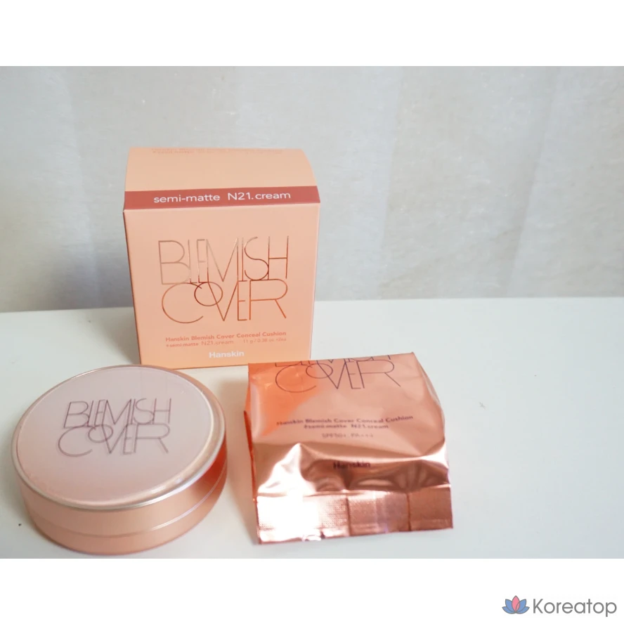 Hanskin Blemish Cover Conceal Cushion Semi-Matte, Полуматовый № 21, 1 шт., 11 г + Сменный блок 11 г