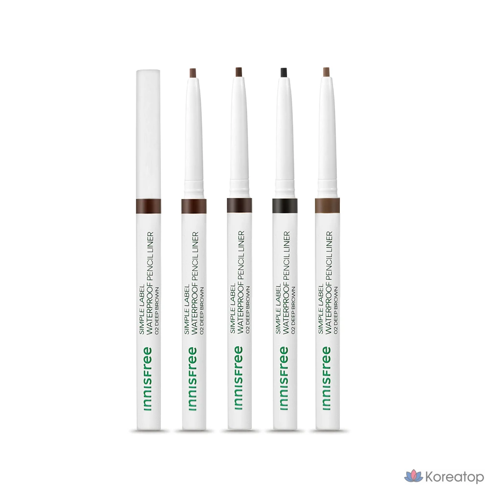 Водостойкий карандаш-лайнер Innisfree Simple Label 0,1 г, № 2, темно-коричневый, 1 шт.