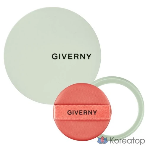 Тональный крем Giverny Close Cover Foundation Mini Portable 64 мм, зеленый, 1 шт.