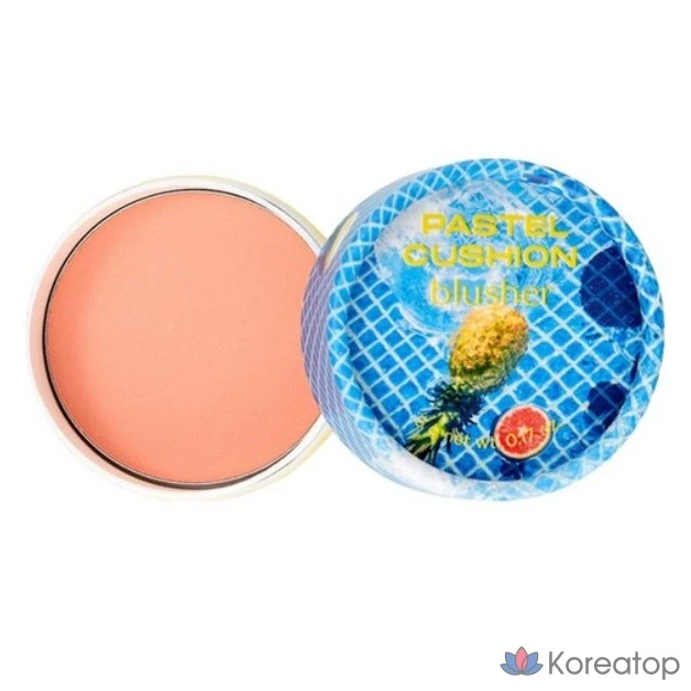 Румяна-кушон The Face Shop Pastel Cushion Blusher, 5 г, 03 Fullside Orange, 1 шт.