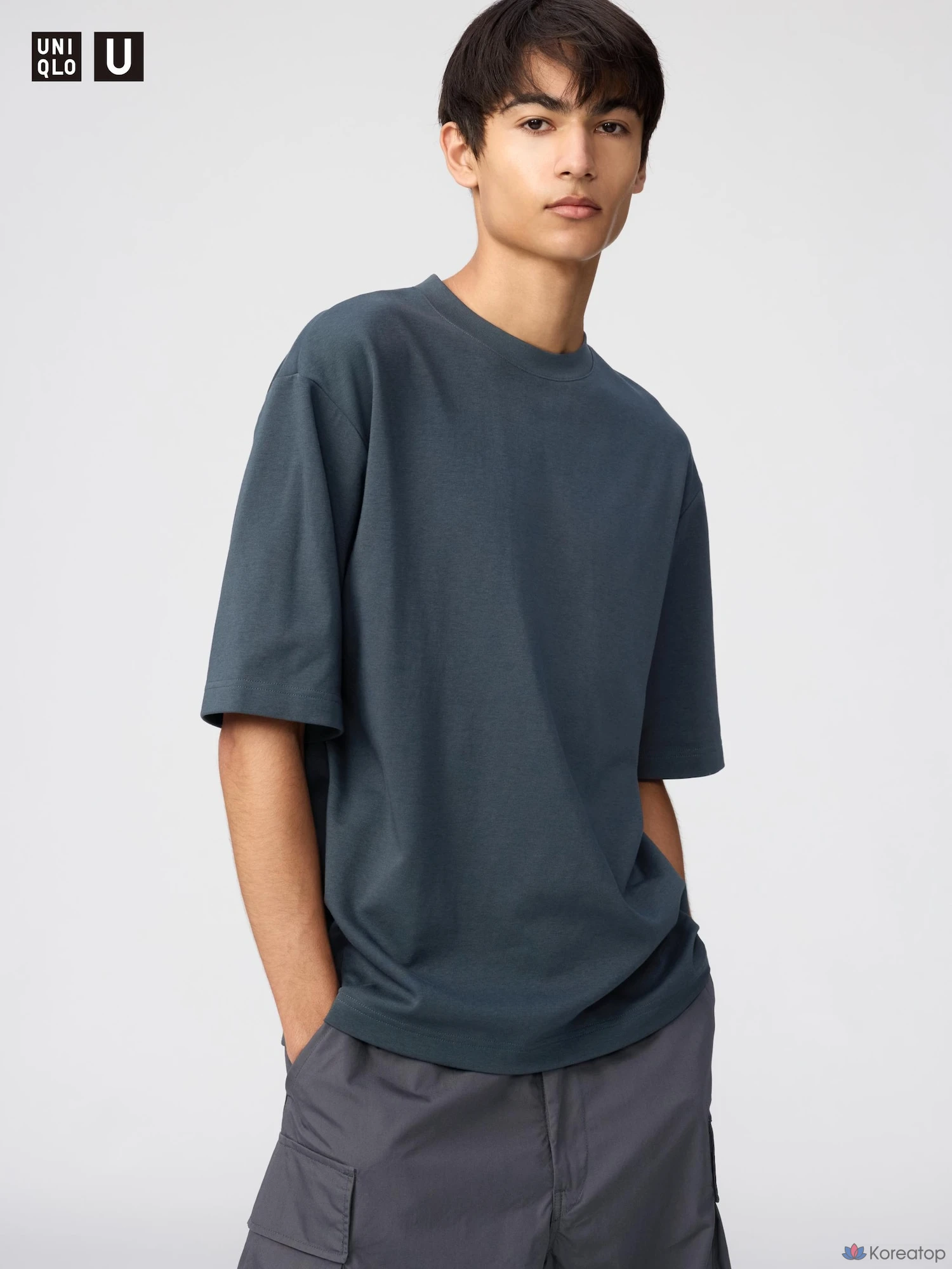 Футболка Uniqlo AIRism Cotton Oversized Crew Neck T-Shirt (5/10 рукава)