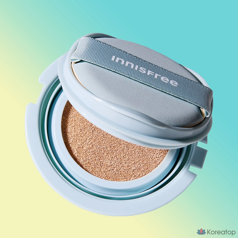 Сменный блок пудры-кушона Innisfree New No-Sebum Powder Cushion Refill SPF35 PA++ 14 г, цвет 17N, слоновая кость, 1 шт., фото 2
