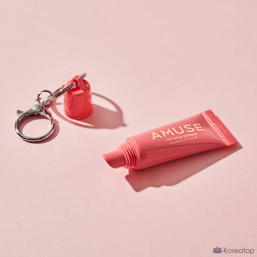 Бальзам для губ AMUSE Tint Keyring Lip Balm, 05 Rose Me, 6 г, 1 шт., фото 4