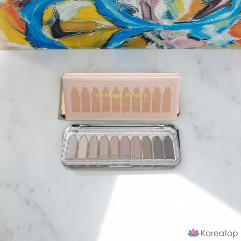 Палетка теней Too cool for school Frottage, оттенок № 2, нежно-розовый, 1 шт.