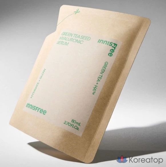 Сменный блок сыворотки Innisfree с гиалуроновой кислотой и экстрактом зеленого чая, 80 мл, 1 шт.