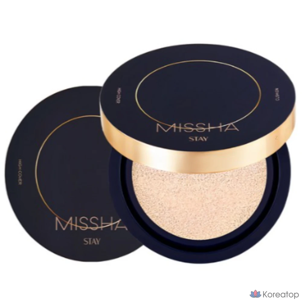 Тональный крем-кушон Missha Stay High Cover Cushion Foundation, 14 г, № 21 (теплый оттенок ванили), 1 шт.