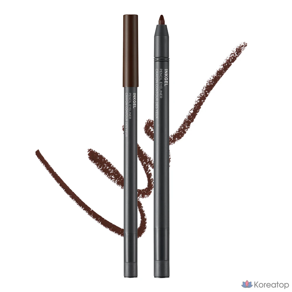 Гелевый карандаш для глаз The Face Shop Ink Gel Pencil Liner, 0.5g, оттенок 03 Seattle Brown, 1 шт.