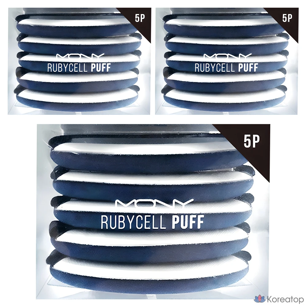 Набор из 5 объемных бигуди Mqny New York Ruby Self Puff, разные цвета, 3 шт.