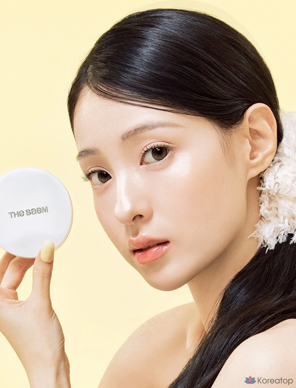 Набор The Saem Skin Perfection Glutathione Toning Cushion 12 г + сменный блок 12 г, оттенок 22N Middle Beige, 1 шт., фото 6